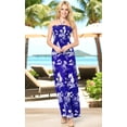thumbnail image 4 of HAPPY BAY Women's Beach Summer Ruched Tube Top Maxi Evening Slit Dress Strapless Dresses for Women One Size Sapphire, Palm Tree, 4 of 5