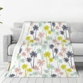 thumbnail image 4 of Salouo Hawaiian Coconut Tree Print Bed Blankets,Flannel Blanket Comfortable Air Conditioning Blanket Lightweight Blanket for Sofa Bed Travel & Couch -40"x30", 4 of 8