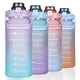 thumbnail image 2 of Botella de agua Motivational Morada de 2 litros sin BPA con adhesivo, 2 of 5