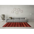 thumbnail image 3 of Ahgly Company Indoor Round Abstract Orange Modern Area Rugs, 4' Round, 3 of 4