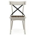 thumbnail image 2 of Furniture of America Knix Rustic Wood Dining Chair in Antique White (Set of 2), 2 of 7