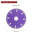 thumbnail image 2 of Uxcell Metal Cutting Diamond Blade, 4.5" x 7/8" Diamond Metal Cutting Disc Segmented Cut Off Wheel Diamond Saw Blade, 2 of 5