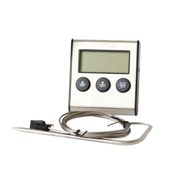 Termómetro de Cocina Digital con Temporizador Sonda Timing y Función de Alarma 0-250 ° C / 32-482 ° Tomshoo Medidor digital