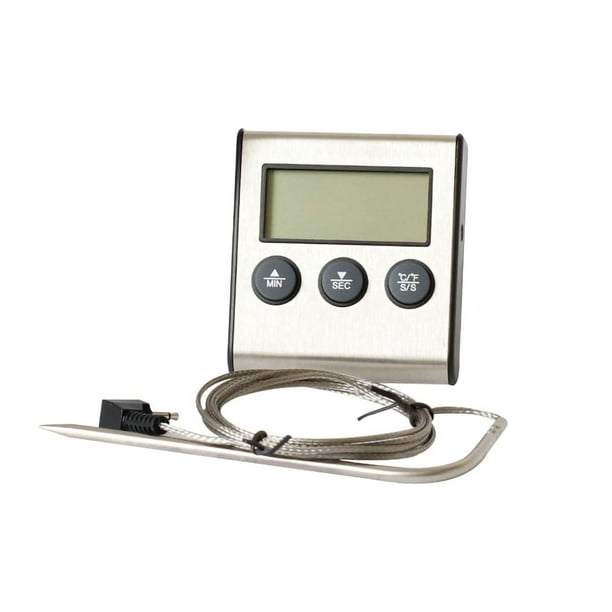 Termómetro de Cocina Digital con Temporizador Sonda Timing y Función de Alarma 0-250 ° C / 32-482 ° Tomshoo Medidor digital