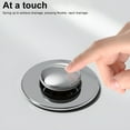 thumbnail image 7 of HIBIBUD No-Tool Install Sink Drain Stopper,Sink Stopper,Kitchen Drain Stopper,Universal 1.1"-1.58" Fit,Rustproof Brass Core,Clog Prevention Hair Catcher,Modern Design for Bathroom/Kitchen Sinks, 7 of 7