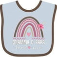 thumbnail image 3 of Inktastic Grammy and Papa Love Me Rainbow Girls Baby Bib, 3 of 4