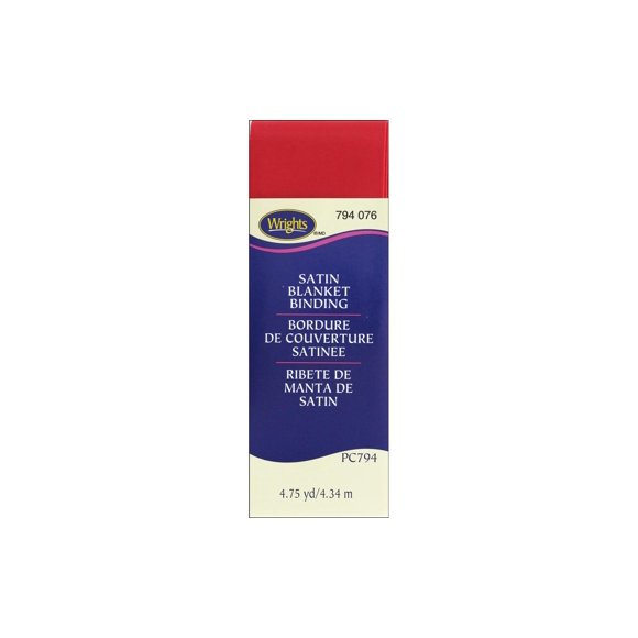 Wright's Satin Couverture en avec Reliure 4,75 Verges Écarlate