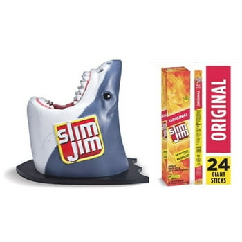 Slim Jim Limited Edition Shark Head Counter Display Smoked Stick 24ct