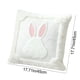 thumbnail image 3 of Almohada decorativa de Pascua con estampado de conejos, 45 x 45 cm, con tela suave y cremallera oculta para decoración del hogar., 3 of 7