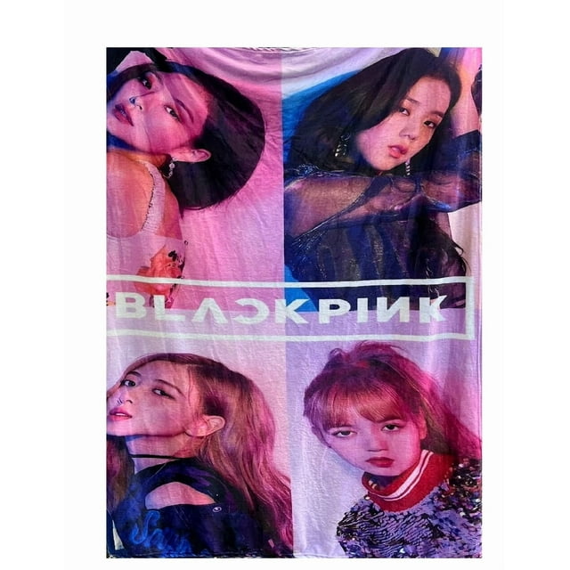 Exclusiva! Cobija Frazada Ultra Suave Black Pink K-Pop