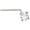 White Gold - 2.5mm Diamond, variant on 14Kt Yellow Gold L-Shape Bend Nose Stud with Genuine 1.5mm Diamond 22G Nose Ring Stud Unisex - April Birthstone -LSYG-WD1.5
