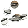 thumbnail image 5 of ibiyuan Cushioned Flip Flops Women Thong Sandals Non- Tpr Sole Comfy Slippers for Women Fashion Orthofeet Shoes for Women, 5 of 9