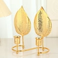thumbnail image 5 of Metal Holder Decorative Candelabra Leaf Candlestick Ornaments for Bedroom Decoration Wedding Party Stand, 5 of 8