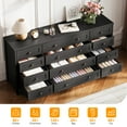 thumbnail image 6 of Shininglove 12-drawer Wooden Dresser for Bedroom, Black Wide TV Stand for 65 Inch TV, Modern Chest of Drawers for Living Room, Hallway, 6 of 8