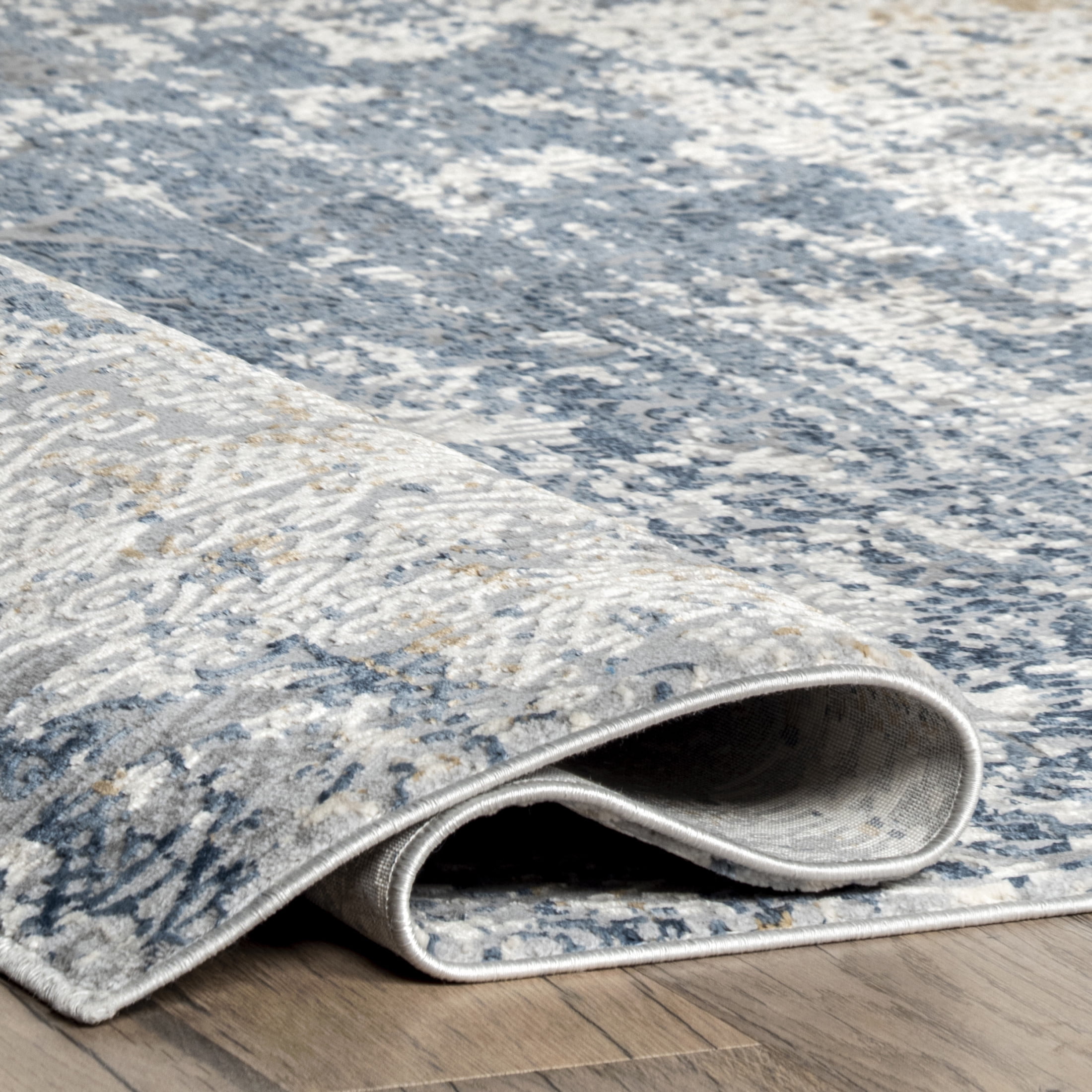 nuLOOM Wilde Abstract Distressed Area Rug, 5' x 8', Wilde Blue