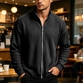 thumbnail image 5 of Chiccall Mens Corduroy Sweatshirts Full Zip Stand Collar Long Sleeve Sweat Shirts Winter Plus Size Casual Athletic Jacket for Men, 5 of 7