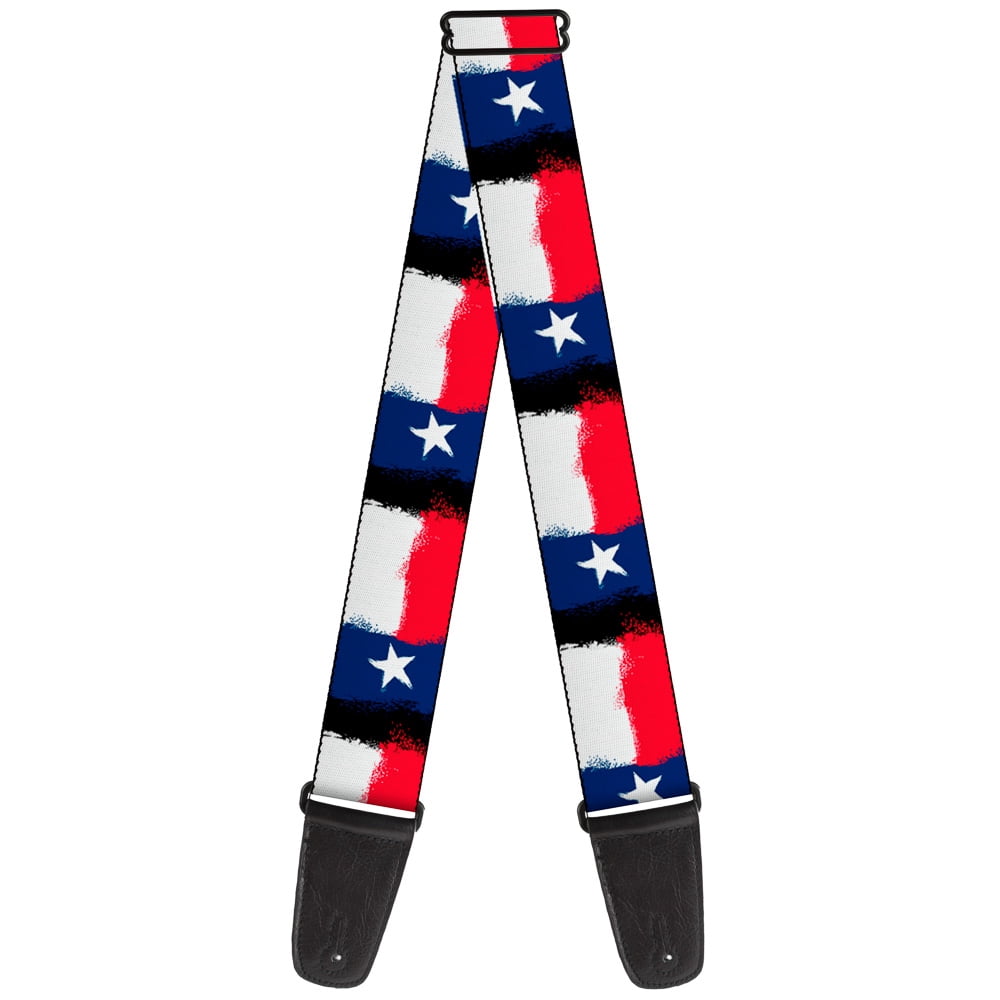 Buckle-Down Guitar Strap, Texas Flag Painting, 2 Inches Wide