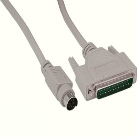 SANOXY Cables and Adapters; 6ft Mini-DIN8 Male to DB25 Male MAC to Imagewriter I Printer Cable