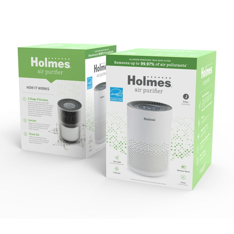 Holmes True HEPA 360 Air Purifier with 3 in 1 filter Medium Room HAP360W