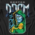 thumbnail image 3 of Marvel Comics Retro Dr. Doom Chrome Lightning Retro Portrait Men's T Shirt (Black, S-XXXL), 3 of 4