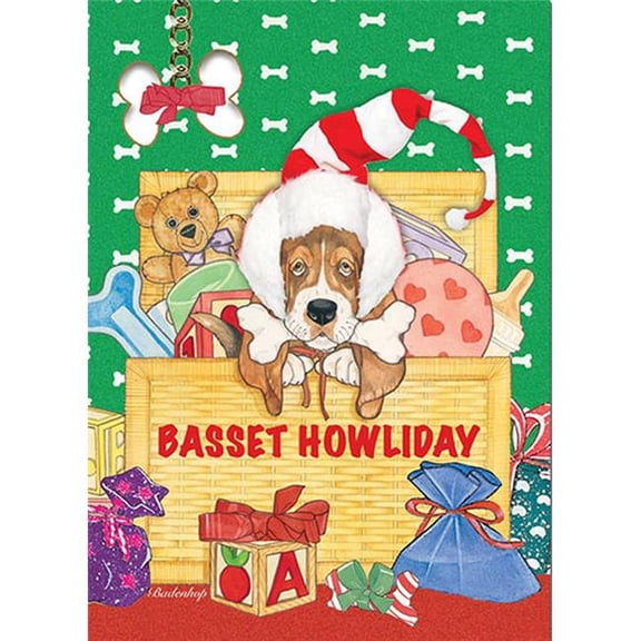 Pipsqueak Productions C509 Basset Hound Boxed Christmas Cards - Set of 10