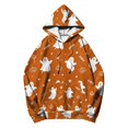 thumbnail image 5 of Women Halloween Hoodies Long Sleeve Stains Letter Print Pullover Adjustable Drawstring Hood Sweatshirt Casual Crew Neck Top With Pocket, 5 of 6