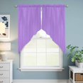 thumbnail image 6 of Swag Valance Curtains for Windows, Purple Striped Light Filtering Kitchen Curtains with Rod Pocket, Geometric Pink Vertical Solid Rainbow Window Treatment Valances for Living Room, 36x36 - 2 PCS, 6 of 9