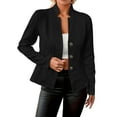 thumbnail image 2 of Casual Blazers for Women 2025 Long Sleeve Textured Open Front Notch Collar Business Casual Work Office Jacket, 2 of 5