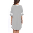 thumbnail image 4 of Dellytop Women's Short Sleeve V Neck Oversized Shirt Nightdress, 4 of 5
