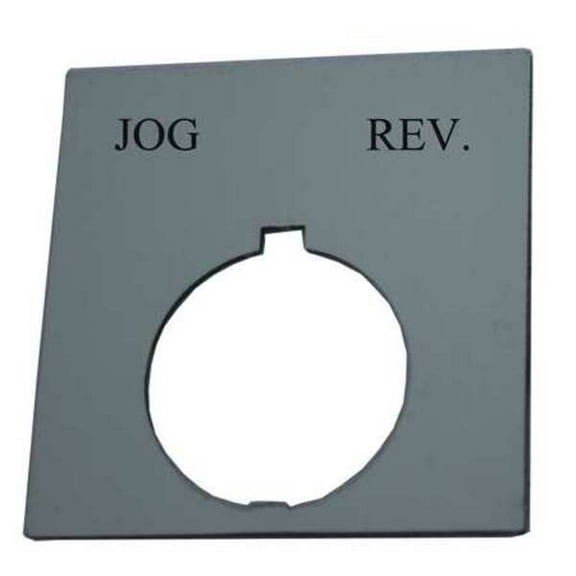 Eaton Legend Plate, Square, Jog-Rev., Black HT8SP21