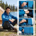 thumbnail image 5 of Muvtei Men's Hooded Softshell Jacket Fleece Lined Waterproof Hooded Soft Lightweight Windbreaker Shell Jacket Outdoor Hiking Rain Jacket Blue-L, 5 of 12