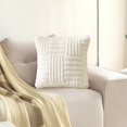 thumbnail image 6 of Pillows for Couch Hwkond Pillowcase Pillowcase With Striped Design Concealed Zip Removable Breathable And Warm No Deformation Solid Colour Cushion Cover Pillowcase,(Up to 25% Off)White, 6 of 6