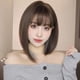 thumbnail image 4 of Pelucas sintéticas cortas y rectas para mujer, pelo Natural con flequillo, Marrón mezclado, gris, resistente al calor, uso diario, Cosplay, 4 of 4