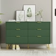 thumbnail image 4 of Furniway Modern 6-Drawer Dresser for Bedroom, Green, 29.5 x 15.7 x 47.2 Inches, 4 of 7