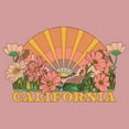 thumbnail image 2 of Women's Lost Gods California Poppies Sunset  Graphic Tee Desert Pink Small, 2 of 3