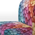 thumbnail image 4 of Designart "Harmonious Spectrum Opt Art wall decor II" Chaise d'Appoint Moderne Rembourrée Multicolore - Fauteuil Moderne pour Chambre, 4 of 7