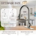 thumbnail image 4 of Ruvida Kitchen Faucets,Brushed Nickel Kitchen Faucet,Kitchen Faucet with Pull Down Sprayer,Kitchen Sink Faucet Suitable for RV Farmhouse Camper Laundry Wet Bar, 4 of 5