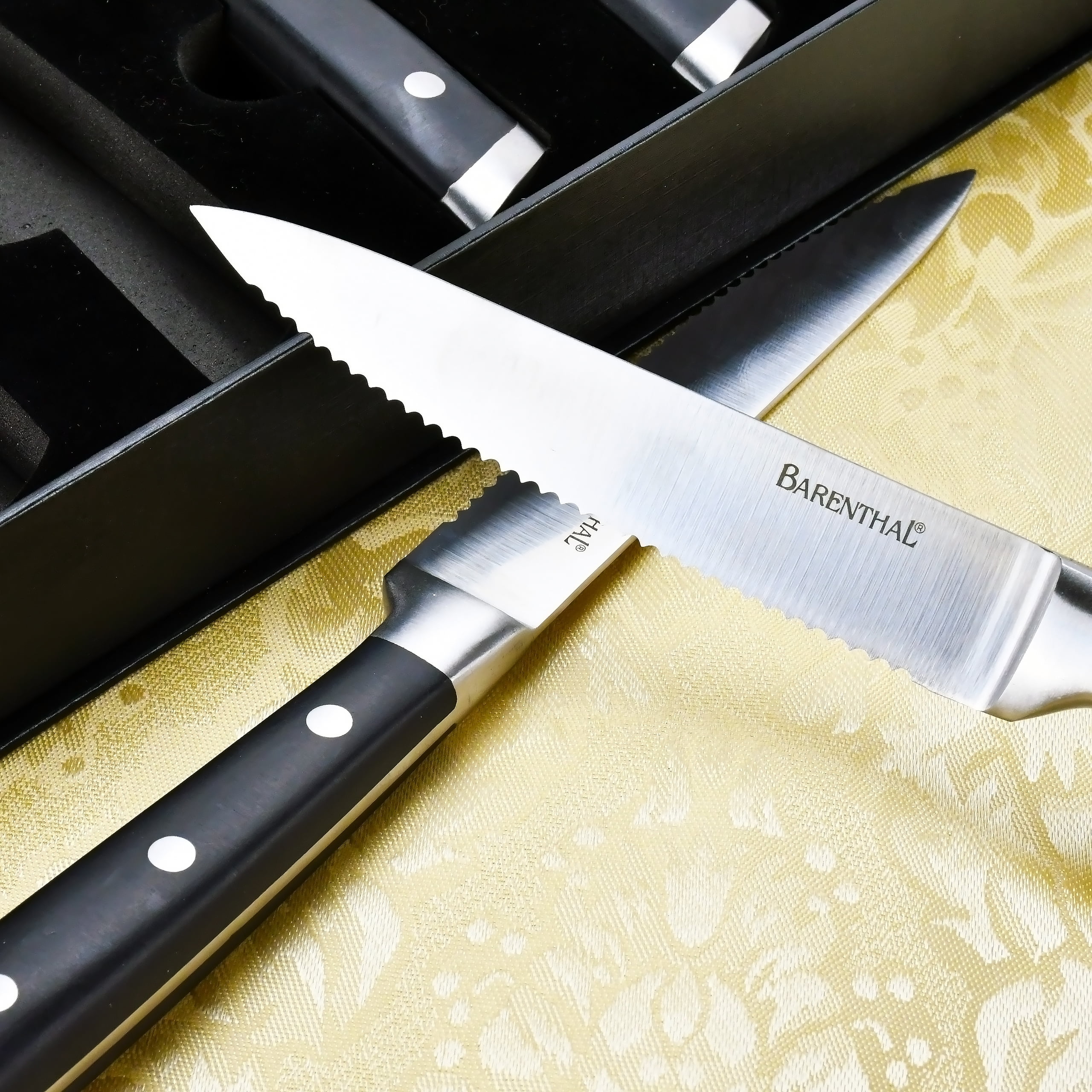 Barenthal 6-Pc. 18/10 German Stainless Steel Steak Knife Set with Velvet-Lined Storage Case