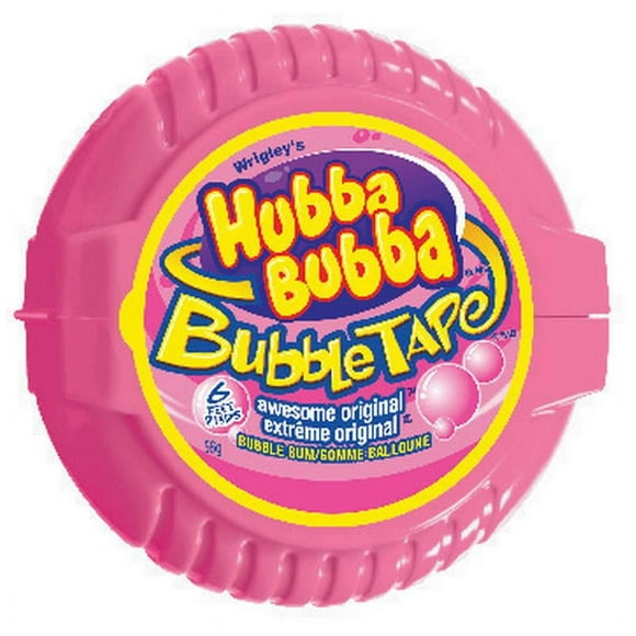 HUBBA BUBBA, Awesome Original Flavoured Bubble Gum, 56g, 1 Tape Roll, Hubba Bubba Tape Awesome Original_EN