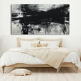 thumbnail image 2 of Acrylic Abstract Textured Oil Painting Black and White Oil Painting Abstract Wall Art Large Textured Wall Art Oversized Painting,Unstretched,Frameless,(41*61cm)16*32Inches, 2 of 5