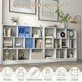 thumbnail image 5 of 10 Cube Storage Organizer, 4 Tier Open Bookcase, Modern Bookshelves and Bookcases, 41" Floor Standing Wooden Display Bookshelf for Living Room Bedroom Office (White), 5 of 16