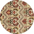 thumbnail image 1 of Ahgly Company Indoor Round Abstract Brown Modern Area Rugs, 4' Round, 1 of 4