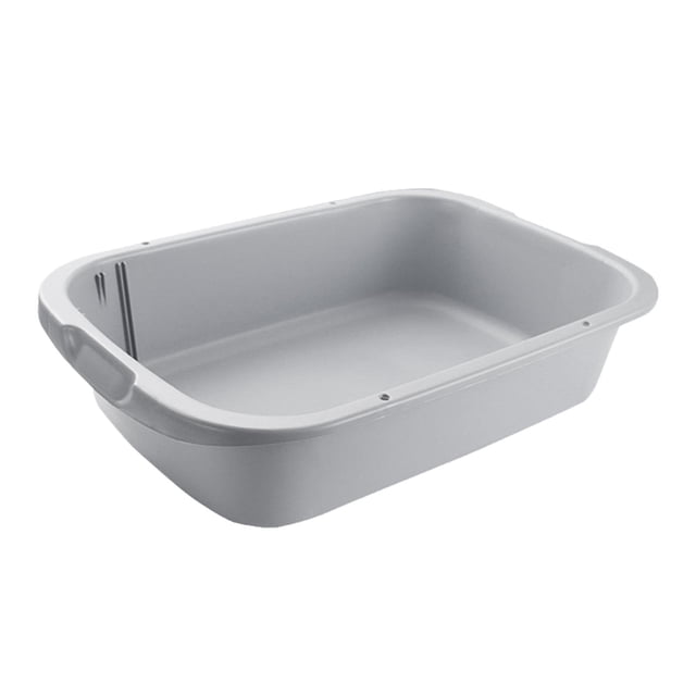 Bandeja de arena para mascotas, inodoro, bandejas grandes, fácil de limpiar, parte superior abierta, gatos, lados altos Gris 52x35x12cm