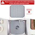 thumbnail image 2 of Bestjing - Juego de 2 alfombrillas protectoras de silicona para fregadero de cocina, 13,7 x 11,7 pulgadas, accesorio para rejilla de fregadero de cocina, antideslizante, resistente al calor, alfombril, 2 of 5