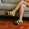 thumbnail image 3 of FUIALDOLG Funny Bee Print Slippers for Women Memory Foam House Bedroom Closed Toe Indoor Slipper Shoes Comfy Trendy Gift Slippers, Size 10.5-11.5, 3 of 7