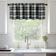 thumbnail image 2 of Black Modern Style Valances for Bedroom, 52 x 18 Inch Linen Textured Decorative Kitchen Valance, Small Light Filtering Privacy Curtain for Bathroom, 1 Piece, 2 of 6