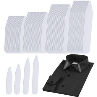 plastic tabs in dress shirt collars 50Pcs White Tab Collar for Clergy Shirt Plastic Tab Collar Inserts  1.14x6.26Inches