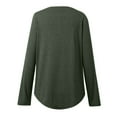 thumbnail image 4 of MHFRRA Camisa de Manga Larga, Informal, de Otoño, Cómoda, Suave y Básica, para Uso Diario. Verde Oscuro, 4 of 7