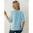 thumbnail image 3 of AELand Women's T-Shirts , Crew Neck Short Sleeve Tshirts，Fashion Tops for Women 2025, 3 of 7