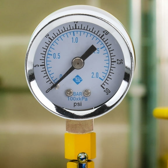 Mobutofu 1Pcs Round Vacuum Pressure Gauge for Air Compressor and Industrial Use 2.36In L